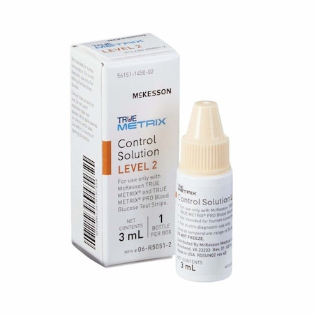 Mckesson Blood Glucose Testing, Control Solution, 3 mL, Level 2 06-R5051-2